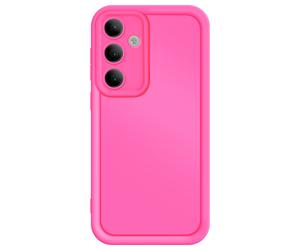Avizar Coque pour Samsung Galaxy S24 FE Soft Touch Bordures Surélevées Fuchsia