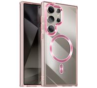 Coque MagSafe pour Samsung Galaxy S24 Ultra Dos Cristal Color Rose champagne