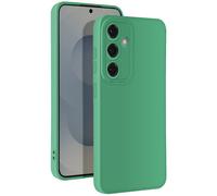 Coque pour Samsung Galaxy S25 Silicone Souple Bloc Caméra Protégé Vert