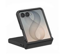 Avizar Coque pour Samsung Galaxy Z Flip 8 Soft Touch avec Charnière Noir