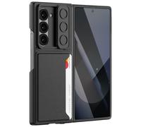 Coque pour Samsung Galaxy Z Fold 6 Porte-carte avec Verre Trempé Noir