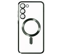 Coque MagSafe pour Samsung S23 silicone protection caméra Vert