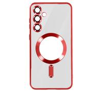 Avizar Coque pour Samsung S24 en Silicone Contour Chromé Rouge