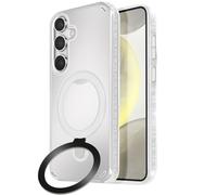 Avizar Coque pour Samsung S24 et S25 Antichoc avec Support Pliable Blanc