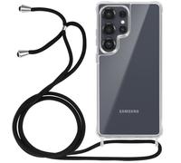 Avizar Coque pour Samsung S25 Ultra Silicone Antichoc avec Cordon Tressé Transparent