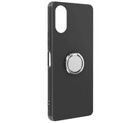 Avizar Coque pour Sony Xperia 10 VI Silicone Gel Bague Support Vidéo Noir