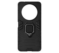 Avizar Coque pour Xiaomi 14 Ultra Anneau Support Bi-matière Antichoc Noir
