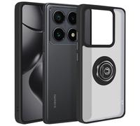 Avizar Coque pour Xiaomi 14T Pro Bague Métallique Support Vidéo Noir