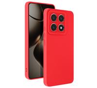 Avizar Coque pour Xiaomi 14T Silicone Mat Bloc Caméra Protégé Rouge