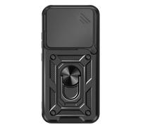 Coque pour Xiaomi 17 avec Bague Support et Cache Caméra Coulissant Noir