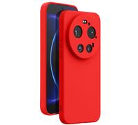Avizar Coque pour Xiaomi 17 Ultra Soft-Touch en Silicone Série Fast Cover Rouge