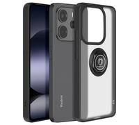 Avizar Coque pour Xiaomi Note 14 4G avec bague métallique support vidéo Noir