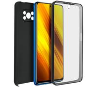 Coque pour Xiaomi Poco X3 et X3 Pro Arrière Rigide et Avant Souple Noir