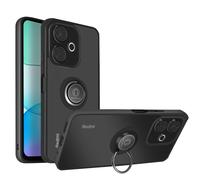 Avizar Coque pour Xiaomi Redmi 13 Bague Métallique Support Vidéo Noir