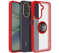 Avizar Coque pour Xiaomi Redmi A5 Bague Magnétique Dos Translucide Rouge