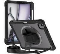 Coque Renforcée pour iPad Air 13" 2025 avec Bandoulière et Support Vidéo Noir