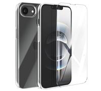Coque Silicone pour iPhone 16e et Verre Trempé Anti-rayures Transparent