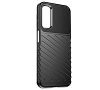Avizar Coque Souple pour Samsung Galaxy A15 Design Strié Antidérapant Noir