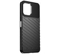 Coque Souple pour Xiaomi Redmi 12 Design Strié Antidérapant Noir