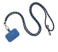 Cordon Smartphone Universel Coque et Étui Nylon Tressé Réglable 90cm Bleu