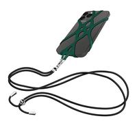 Cordon Téléphone Tour du cou Réglable 90cm avec Attache en Silicone Vert foncé