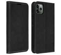 Avizar, couverture en cuir d'affaires, étui de protection avec porte-monnaie iPhone 11 Pro, noir