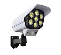 Avizar Éclairage Solaire Extérieur 77 LED 360° - Détecteur Mouvement IP65 Blanc/Noir