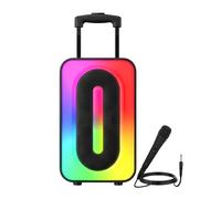 Avizar Enceinte Bluetooth Portable Lumineuse 2x Haut-parleurs 5W avec Micro Noir