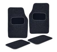 Avizar Ensemble de 4 Tapis de Sol Auto Universels en PVC Écologique Noir