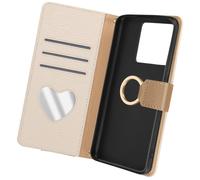 Avizar Étui Bandoulière pour Xiaomi 13T et 13T Pro Clapet Pochette Zippée Beige