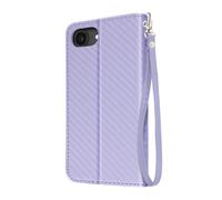 Avizar Étui Carbone pour iPhone 16e Portefeuille Support Dragonne Lavande