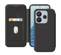 Etui Carbone pour Redmi Note 14 5G Porte-Carte Anti-RFID Support Noir