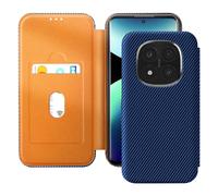 Avizar Étui Carbone pour Redmi Note 14 Pro et 14 Pro Plus Porte-Carte Bleu