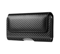 Étui Ceinture Carbone pour Téléphone 6.7 pouces avec Clip Rotatif Noir