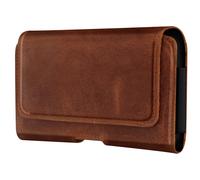 Avizar Étui Ceinture Universel Taille XL Cuir Royal Fermeture Aimantée Marron clair