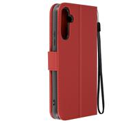 Avizar Étui Chat pour A34 5G Portefeuille Support Vidéo Dragonne Rouge