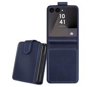 Avizar Étui Chesterfield Porte-Carte pour Z Flip 7 avec Rabat Magnétique Bleu