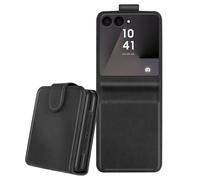 Avizar Étui Chesterfield Porte-Carte pour Z Flip 7 avec Rabat Magnétique Noir