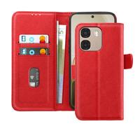 Avizar Étui Chesterfield pour Oppo A6x avec Porte-Cartes et Support Rouge