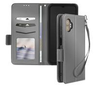 Avizar, étui à rabat pour Galaxy XCover 7 Pro Dragonne Portefeuille, Gris