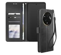 Avizar Étui clapet Realme 14 Pro Plus Simili cuir Noir Support vidéo