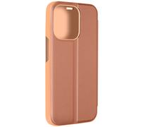 Etui Clear View pour iPhone 15 Pro Clapet Miroir Fonction Support Rose Gold