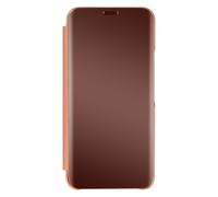 Etui Clear View pour Samsung Galaxy S22 avec Clapet Miroir Support Vidéo Rose champagne