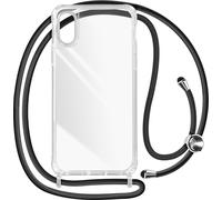 Avizar, Étui de protection pour Apple iPhone XR avec chaîne en nylon de 90 cm, Transparent