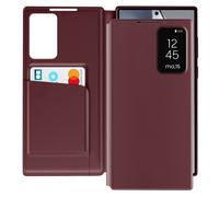 Avizar Étui Fenêtre pour Galaxy S24 Ultra avec Clapet Porte-Carte