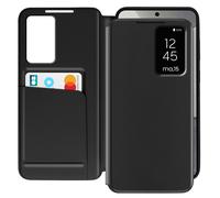 Avizar Étui Fenêtre pour Samsung Galaxy S24 avec Clapet Porte-Carte Noir