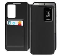 Avizar Étui Fenêtre pour Samsung Galaxy S24 avec Clapet Porte-Carte Noir