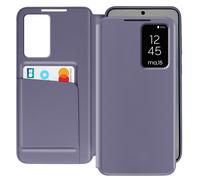 Avizar Étui Fenêtre pour Samsung Galaxy S25 avec Clapet Porte-Carte Lavande
