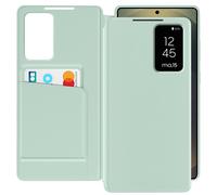 Étui Fenêtre pour Samsung Galaxy S25 Ultra avec Clapet Porte-Carte Vert pâle
