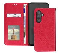 Avizar Étui Fleurs Mandala pour Samsung Galaxy A26 Portefeuille Dragonne Fuchsia